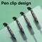 Deli Gel Pen 0.5mm, Black Ink, Capped, Soft Grip, 12PK E6600S - alternate 2