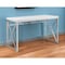 Homeroots 47" White and Silver Wood and Metal Computer Desk 554207 - alternate 2