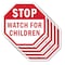 Signmission Stop Watch For Children, 10 inch X 10 inch, Aluminum Metal Signs, 5PK OC-A-5Pack-10-36 - alternate 1