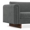 Homeroots 84" Dark Gray Fabric Sofa With Walnut Legs 641132 - alternate 3
