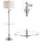 Jonathan Y Cora 60" Modern Metal LED Floor Lamp with Integrated Glass Side Table and Swing Arm, Chrome/Clear JYL3055B - alternate 5