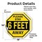 Signmission Please Stay 6 Feet Away, 18 inch X 18 inch, Vinyl Decal, 2PK OC-D-2PACK-18-198 - alternate 2