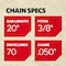 Oregon Full Chisel Chain, 20", 70 Drive Links B70 - alternate 2