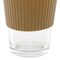 Mr. Coffee Sip Savvy 4 Piece 15 Ounce Silicone Sleeve Glass Cup Set w/ Lid and Straw in Brown 750123590M - alternate 4