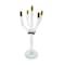 Homeroots 20" Clear Gold And Silver Crystal Tabletop Candelabra Candle Holder 590250 - alternate 1