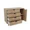 Homeroots 35" Natural Solid Wood Four Drawer Combo Dresser 489581 - alternate 2