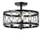 Jonathan Y Sylvain 15.5" Metal LED Semi-Flush Mount, Oil Rubbed Bronze JYL9040A - alternate 1