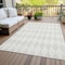 Homeroots 9' X 12' Ivory And Beige Geometric Washable Indoor Outdoor Area Rug 577059 - alternate 2