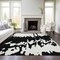 Homeroots 5' X 8' Black And Ivory Abstract Washable Indoor Outdoor Area Rug 613615 - alternate 2