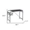 Homeroots 39" Brown and Black Wood and Metal H-Shape Computer Desk 568041 - alternate 5