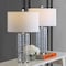 Jonathan Y Cole 27.5" Modern Fused Glass Cylinder LED Table Lamp, Clear, 2PK JYL4016B-SET2 - alternate 3