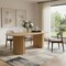 Homeroots 86" Natural Solid Wood Pedestal Base Oval Dining Table 720702 - alternate 3