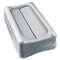 Rubbermaid Commercial Slim Jim(R) 23 gal Trash Can Lid, Swing Gray, Resin, 1 Openings 11 1/4 in W/Dia FG267360GRAY - alternate 1
