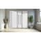 Vdomdoors Metal Double Doors Deux 1713 White Enamel Frosted Glass 1 Sidelight Entry Modern Painted 84x80 (W72 DEUX1713DEXD-BEM-W72+12xH80-RH-O - alternate 3