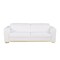 Homeroots 89" White Top Grain Leather Reclining Sofa And Storage 720404 - alternate 1