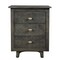 Homeroots 30" Gray Three Drawer Nightstand 488766 - alternate 1