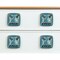 Homeroots Set of Six Teal Square Knob Ceramic Drawer Pull Knobs, 6PK 635761 - alternate 3