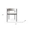 Homeroots Set of Two Light Gray and Black Fabric and Steel Open Back Dining Arm Chairs, 2PK 719107 - alternate 2