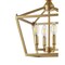 Jonathan Y Plains 12" 4-Light Modern Farmhouse Metal Open-Frame Pagoda LED Semi Flush Mount Mini Lantern, Brass JYL7610B - alternate 2