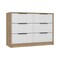 Homeroots 42" White and Natural Six Drawer Double Dresser 544053 - alternate 8
