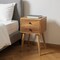 Homeroots 22" Brown Solid Wood Two Drawer Nightstand 701743 - alternate 4