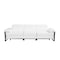 Homeroots 103" White Top Grain Leather Reclining Metal USB Sofa 720336 - alternate 1