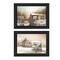 Homeroots Set Of Two Winter Reflections Black Framed Print Wall Art, 2PK 405770 - alternate 1