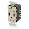 Leviton H.G. Duplex Recept W/USB, Ivory, 20 Amp T5832-HGI - alternate 1
