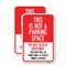 Signmission This Is Not A Parking Space Do Not Block Driveway Viola, 12'' X 18'', Heavy Gauge Aluminum, 2PK A-1218-2PACK-22812 - alternate 1
