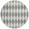 Homeroots 8' Gray And Ivory Round Geometric Washable Indoor Outdoor Area Rug 577045 - alternate 5