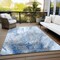 Homeroots 3' X 5' Ivory Blue And Gray Abstract Washable Indoor Outdoor Area Rug 559589 - alternate 3