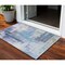 Homeroots 3' X 5' Blue Ivory And Gray Abstract Washable Indoor Outdoor Area Rug 602914 - alternate 1