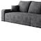 Homeroots 168" Black Corduroy Modular Compression Foam Sofa With Toss Pillows 712976 - alternate 3