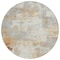 Homeroots 8' Linen Gray And Ivory Round Abstract Washable Indoor Outdoor Area Rug 616870 - alternate 4