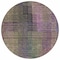Homeroots 8' Plum Olive Green And Lavender Round Abstract Washable Indoor Outdoor Area Rug 588434 - alternate 4