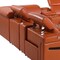 Homeroots Camel Italian Leather Power Reclining U Shaped Twelve Piece Sectional With Console 634660 - alternate 9