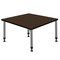 Regency Square Kee Height Adjustable Classroom Activity Table, 42 in W, 42 in L, Neo Walnut TB4242NWAPGY - alternate 3