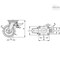 Elesa 449472 Heavy duty castors Technopolymerng plate bracket brake 449472 - alternate 3