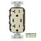 Leviton Duplex Outlet, USB C, Ivory 20A, 125V T5835-I - alternate 1