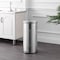 Happimess Theo Retro 8-Gallon Step Trash Can with Soft-Close Lid and FREE Mini Trash Can, Platinum Silver HPM1018E - alternate 3