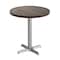 Flash Furniture Bennett 30 in Round Solid Wood Indoor Tabletop in Dark Brown with 22 in x 22 in Table Height GSF-RD30-DKBRN-T2222S-GG - alternate 1