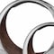 Homeroots 16" Silver and Brown Buffed Aluminum Tabletop Sculpture 354603 - alternate 5