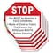 Signmission Stop You Must Be Wearing a Face Cov, 4 inch X 4 inch, Vinyl Decal, 5PK OC-D-5PACK-4-53 - alternate 1