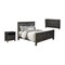 Homeroots Three Piece Black Solid Wood Bedroom Set 569576 - alternate 2