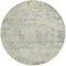 Homeroots 8' Sage Charcoal And Ivory Round Abstract Washable Indoor Outdoor Area Rug 604549 - alternate 6
