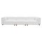 Homeroots 150" White Fabric Sofa 574005 - alternate 1
