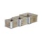 Homeroots Set of Three Brown Solid Wood And Metal Crate, 3PK 487704 - alternate 3