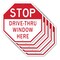 Signmission Stop Drive-thru Window Here, 10 inch X 10 inch, Aluminum Metal Signs, 5PK OC-A-5Pack-10-254 - alternate 1