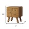 Homeroots 37in Sepia Solid Wood Console Accent Cabinet With Single Door And Two Drawers 712229 - alternate 3
