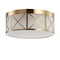 Jonathan Y Cadence 15" Drum Metal/Glass Flush Mount, Brass Gold JYL7454A - alternate 3